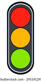 Traffic Lights Sign, Vector Illustration. 