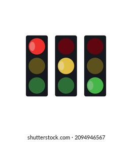 Traffic lights simple vector illustration.