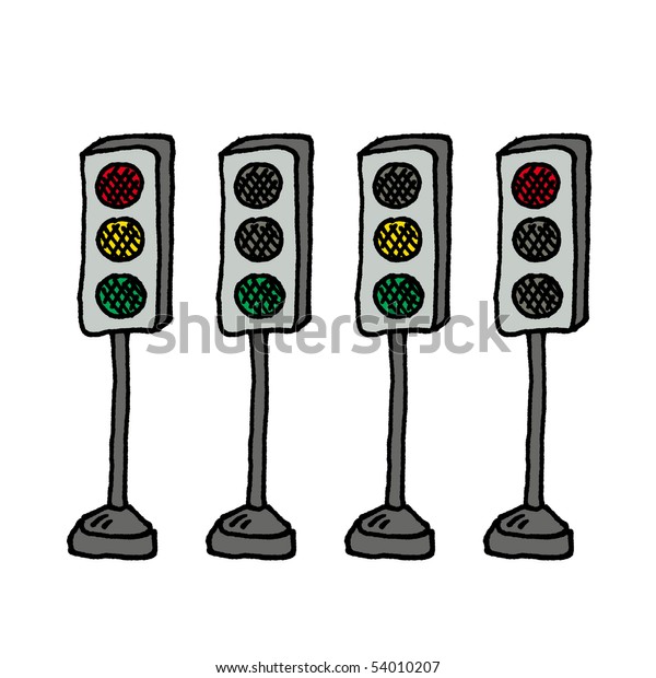 Traffic Lights Sketch Vector Stock Vector (Royalty Free) 54010207