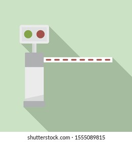 Traffic lights toll road icon. Flat illustration of traffic lights toll road vector icon for web design