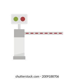 Traffic lights toll road icon. Flat illustration of traffic lights toll road vector icon isolated on white background