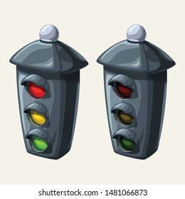 traffic lights in two conditions