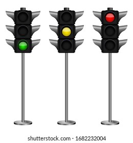 Traffic lights vector design illustration isolated on white background