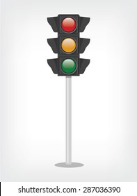 Traffic lights. Vector flat illustration