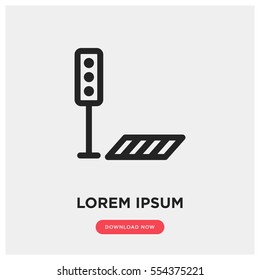 Traffic lights vector icon