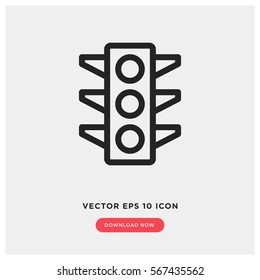 Traffic lights vector icon