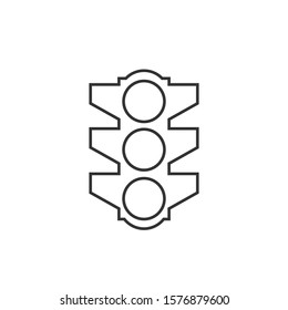 traffic lights vector icon front view