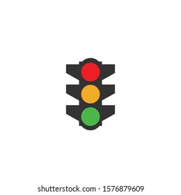 traffic lights vector icon front view