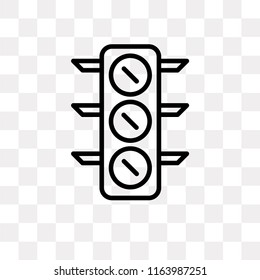 Traffic lights vector icon isolated on transparent background, Traffic lights logo concept