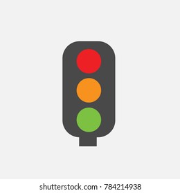 traffic lights vector icon road congestion and accident avoid vector icon