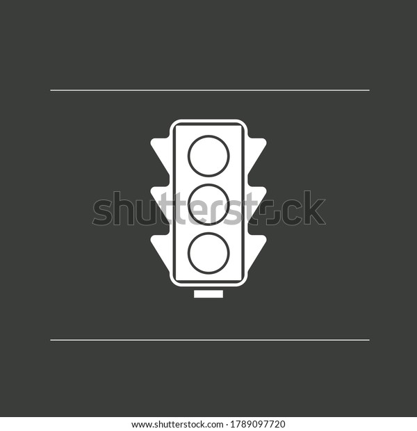 traffic lights. Vector icon for web design\
isolated on black\
background