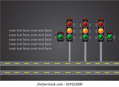 Traffic lights Vector Illustration, 10eps