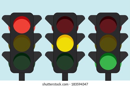 Traffic lights vector illustration