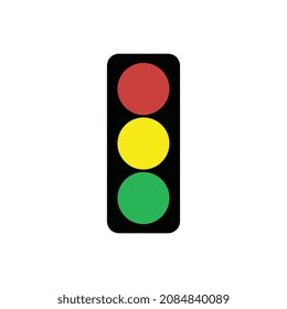 Traffic lights vector illustration isolated on white background