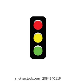 Traffic lights vector illustration isolated on white background