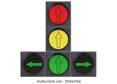 Traffic lights. Vector illustration isolated on white background