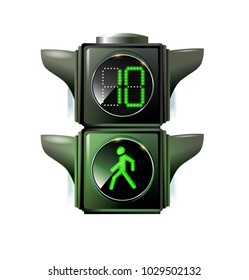 Traffic lights, vector illustration. traffic light for pedestrians EPS 10