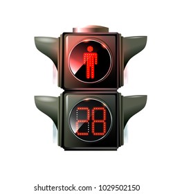 Traffic lights, vector illustration. traffic light for pedestrians EPS 10