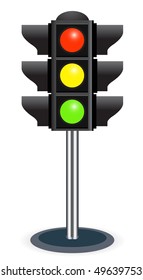 traffic lights vector isolated  on white background