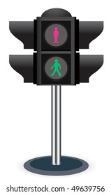 traffic lights vector isolated  on white background