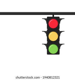 Vector de semáforos. Luces de tráfico sobre fondo blanco.