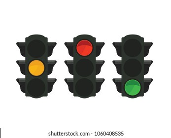 Traffic lights with Yellow,Red,Green light