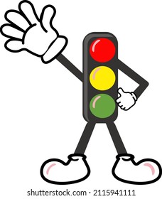 Traffic light.Vector illustration. Isolated on white background