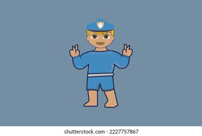 Traffic man vector arts, polic man