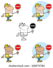 Traffic Man. Vector Collection