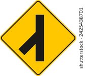Traffic merges from the left or right, thru Traffic merges left or right, Traffic Sign , Vector, symbol, transport icon
