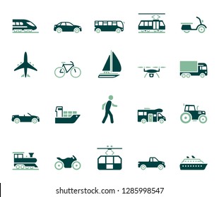 traffic and mobility icon set