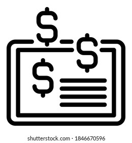 Traffic monetization icon. Outline traffic monetization vector icon for web design isolated on white background