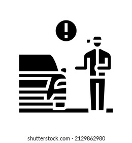 traffic offense glyph icon vector. traffic offense sign. isolated contour symbol black illustration