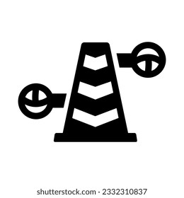 Traffic Optimization Flat Black Icon Isolate On White Background Vector Illustration | Seo Icons