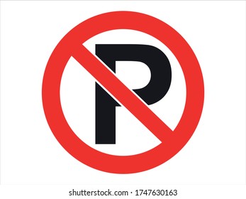 Traffic Parking Ban Sign Traffic Parking Stock Vector (Royalty Free ...