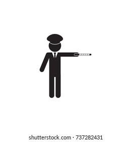 traffic police icon on white background