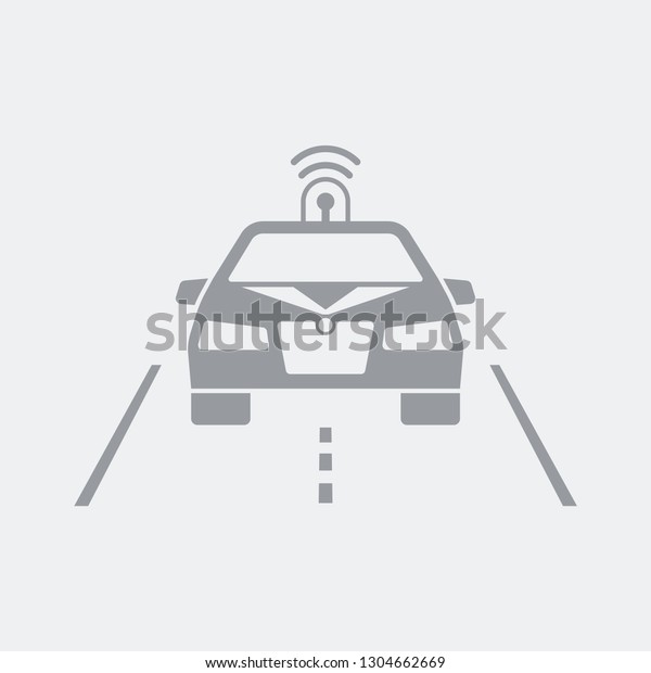Traffic police\
intervention on car - Flat and isolated vector illustration icon\
with minimal and modern\
design
