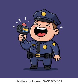 Policial de trânsito apitando em sinal vermelho.