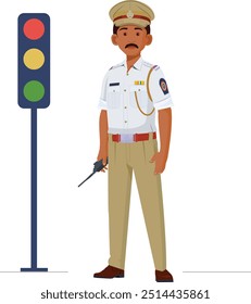 Traffic police officer, Indian police in uniform