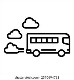 Traffic Pollution Icon Element For Design