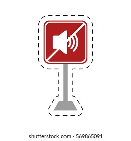 traffic prohibited speaker sound volume vector illustration eps 10