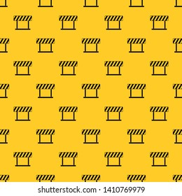 Traffic prohibition sign pattern seamless vector repeat geometric yellow for any design