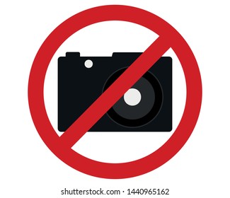 Traffic prohibition sign of taking photographs
