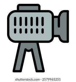 Traffic radar icon. Outline Traffic radar vector icon for web design isolated on white background color flat