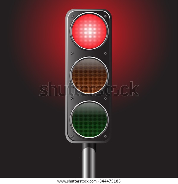 Traffic red light vector illustration for\
traffic sign and design\
background.