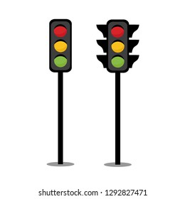 Traffic red light, yellow light, green light, Status indicator for driving. Design by Inkscape.
