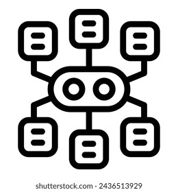 Traffic regulation icon outline vector. Mobility management. Navigation governance data