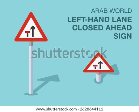 Traffic regulation rules. Isolated Arab world 