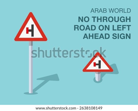 Traffic regulation rules. Isolated Arab world 