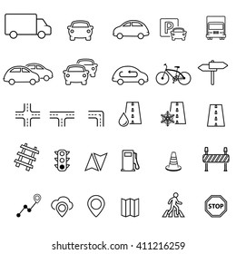 Traffic Related Icon Set